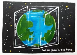 Buy  Original Painting On Canvas 'Wish You Were Here...' By Michelle Ranson • 10£