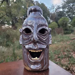 Buy Folk Art Pottery Lantern Face Jug By Savannah Craven | 11  X 5.5  • 124£