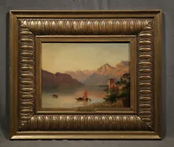 Buy Orientalist Landscape Of Lake With Boats 19th Century French Painting  • 2,913.73£