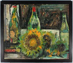 Buy 20th Century Oil - Sunflowers And Bottles • 182£