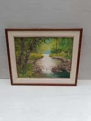 Buy Oil Painting Forest Landscape , River , Signed • 19.99£