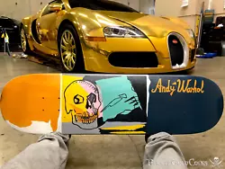 Buy Treasure Painting JR Bissell  Skull  Pirate Rendition Andy Warhol Skateboard • 2,320.72£