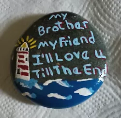 Buy Hand Painted River Rock  My Brother My Friend  • 3.36£