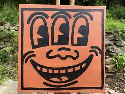Buy Keith Haring - Three Eyed Face, Monster - 1982 Orange • 35£