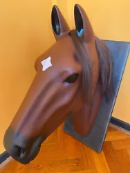 Buy FIBERGLASS Horse Head WITH HAIR  Life Size Statue Sculpture Wall Mounting Animal • 276.47£
