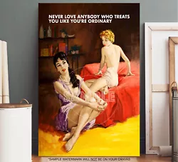 Buy Lesbian Art Canvas Picture Connor Brothers Style Retro Lesbian Canvas Art #1 • 24.99£