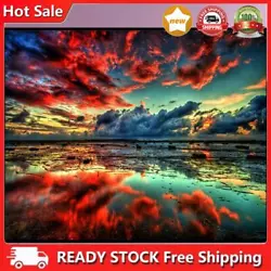 Buy Painting By Numbers Kit DIY Red Cloud Canvas Oil Wall Art Picture Gift Ornaments • 7.19£