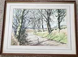 Buy Worcester Artist John Mellor Framed Watercolour Country Lane In Winter • 24£