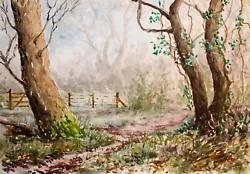 Buy Cotswold Countryside Woods Forest Trees Nature Watercolour Original Painting A3 • 75£