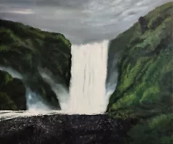 Buy Waterfall - A Scottish Landscape, Oil Painting On Stretched Canvas • 149£