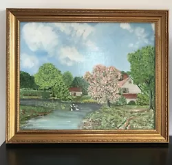 Buy Mid Century Oil Painting On Board - English Country Scene By E. Cullingford • 300£