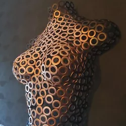 Buy Metal Wall Art Female Front Torso Sculpture Abstract NUDE DECOR Copper • 135£