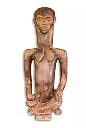 Buy Vintage Primitive African Baule Wood Carved Figure Table Sculpture Man • 782.70£