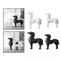 Buy Abstract Horse Figurines Animal Statue For Desktop Bookshelf Home Decoration • 20.52£