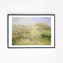 Buy Fruit Trees In Bloom 1873 Vintage Landscape Painting 7x5 Wall Decor Art Print  • 3.95£