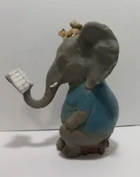 Buy 9.5  Art & Artifact Reading Elephant And Squirrel Sculpture • 29.08£