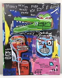 Buy Jean-Michel Basquiat (Handmade) Acrylic On Wood  Signed & Stamped Painting • 438.16£