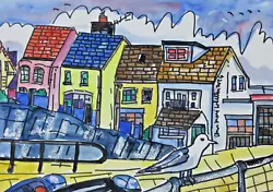 Buy Original Watercolour Painting Of Sheringham Houses By Ann Marie Whitton • 25£