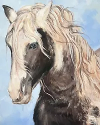 Buy Horse Original Acrylic Painting Portrait Farm Animals 7x10 Inches   Ⓣ • 49.61£