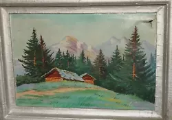 Buy Antique Impressionist Oil Painting Forest Hut Landscape • 150.21£