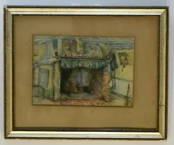 Buy Cottage Fireplace And Cookpot Original Watercolour - Lovely Detailiing • 30£
