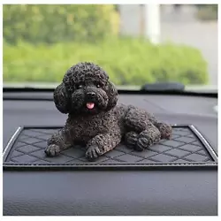 Buy Otzoan Cute Dog Figurines Resin Animal Garden Farm Statue Poodle Sculpture Lawn • 29.18£