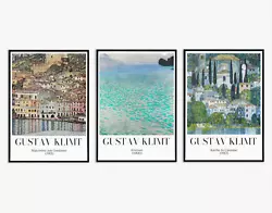 Buy Gustav Klimt Set Of 3 Painting Living Room Print Poster Picture Portrait Gift UK • 2.49£