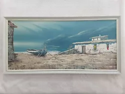 Buy Original Beautiful Boat Seascape Vintage Oil Painting • 30£