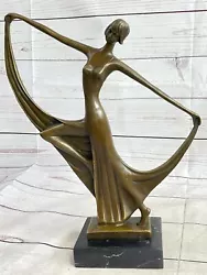 Buy 13  Western Bronze Marble Grace Girl Ballet Dancer Abstract Art Deco Statue DEAL • 125.19£