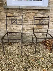 Buy 2 Metal Garden Ornamental Chairs, Without Seat, • 60£