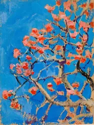 Buy Blooming Coral Blossom Tree Oil Painting Akselli Gallen Vintage Spring Boho Love • 3.99£