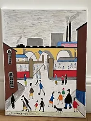 Buy L.s Lowry Style Canvas Acrylic Painting • 39.99£