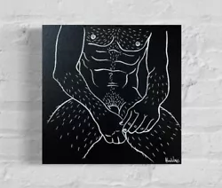 Buy Acrylic Paintings On Canvas Hand Painted. Male Picture. Gay Art. LGBT  • 45.48£