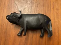 Buy Hand Carved Wooden Bull - Solid Wood - Nice Detail - Unique • 5£
