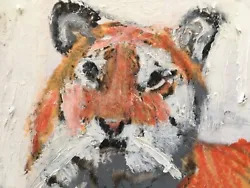 Buy ACEO Tiger Painting Drawing Contemporary Art Safari Lion • 1.99£