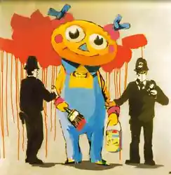 Buy Banksy Mascot Paint With Coppers A4 10x8 Photo Print Poster • 8.99£