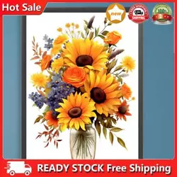 Buy Paint By Numbers Kit DIY Sunflower Oil Art Picture Craft Home Wall Decor (009) • 7.19£