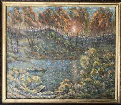 Buy Oil Painting Sunset Shapoval I. Framed Original Home Decor Art NAAA3045 • 1,889.99£