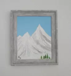 Buy Original Paintings Signed By Artist Framed Mountain Scene. • 30£