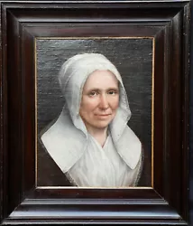 Buy Dutch Golden Age Old Master  Art Female Portrait Oil Painting Woman Mob Cap  • 34,000£