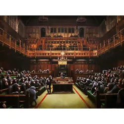 Buy Banksy Devolved Parliament Apes Graffiti Brexit Painting Huge Art Poster Print • 16.48£