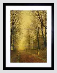 Buy John Atkinson Grimshaw Paintings Autumns Golden Glow Framed Art Print B12x663 • 24.99£