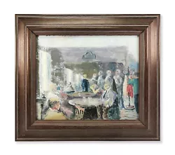 Buy Original Impressionist Oil On Canvas - Bar Scene - Framed RARE • 120£