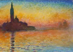 Buy Claude Monet San Giorgio Maggiore At Dusk Painting Fine Art Re-Print A3 A4 • 4.50£