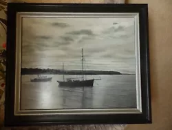 Buy Original Oil Sea Boat Painting Signed R Holdstock 95, NSW Australia • 85£