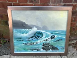 Buy Joe Townend Oil On Board Painting Railway Train Artist Seascape Northern Artist • 10£