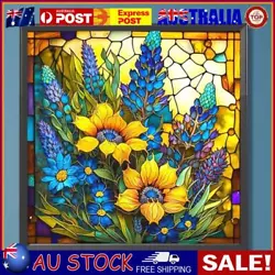 Buy Paint By Numbers Kit DIY Stained Glass Sunflower Oil Art Picture Decor(H1535) • 7.24£