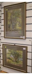 Buy PRE-OWNED Pastel Artwork Of Wooded Landscapes. Signed Lower Right. Calm Colours. • 25£