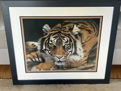 Buy Valerie Simms Original Pastel (Framed). “Handsome Beast” Tiger Portrait • 1,125£