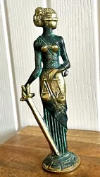 Buy Mythology Greek Roman Goddess Themis Justitia Bronze? Metal Sculpture 9” Justice • 20£